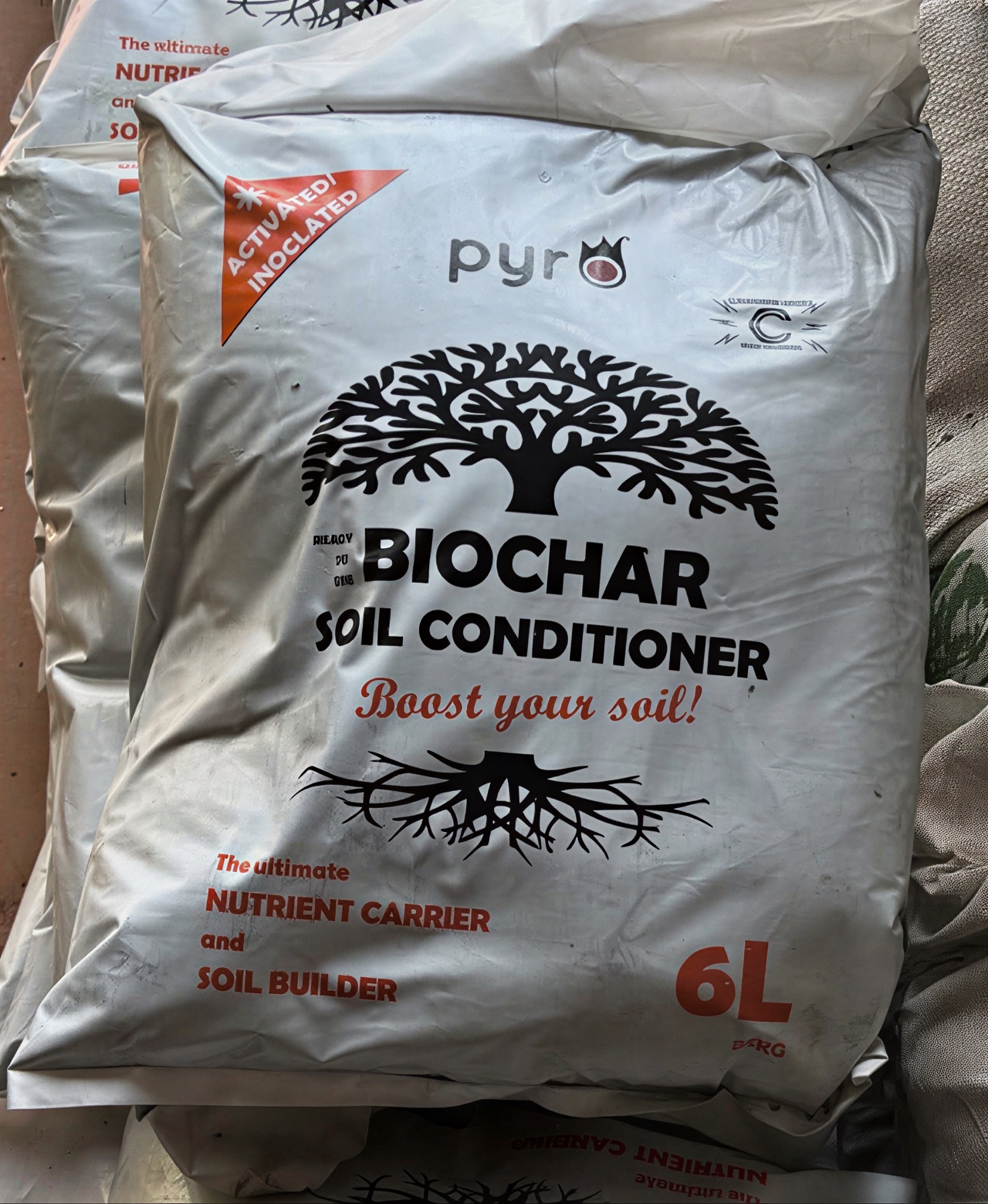 Pyro Biochar packaged product